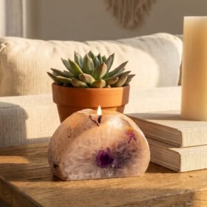 Agate Candle Base