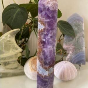 Amethyst Agate Banded Tower